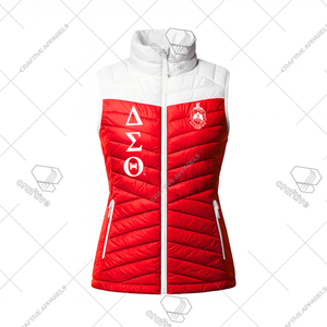 Gilet matelassé personnalisé Delta Sigma Theta, gilet matelassé de haute qualité, gilet rembourré universitaire, gilet isolé pour femmes - Product Image 1