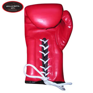 Guantes de boxeo con cordones de ABDULLAH MARTIAL ARTS, de un solo color, de cuero PU, el mejor proveedor, diseño propio - Product Image 6