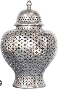 Plateau de service moderne carré en métal doré avec poignée en feuille, artisanat, finition émaillée décorative, décoration de table de luxe pour la maison - Product Image 5