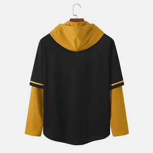 Precio más vendido Sudaderas con capucha Negro Sudaderas con capucha de manga larga hechas a medida En el mejor precio básico Sudadera con capucha de mezcla de algodón - Product Image 5
