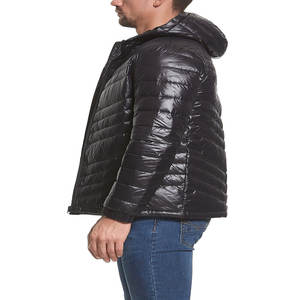 Vente en gros de veste matelassée XL pour hommes avec logo personnalisé Vêtements d'extérieur isolés en tissu Sherpa épais de haute qualité Capuche légère et chaude pour l'hiver - Product Image 4