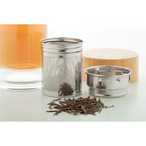 Botella de Agua de Vidrio Borosilicato Andina, Ecológica, con Infusor de Té - Product Image 2