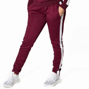 Pantalon de jogging en molleton français pour femme, coupe ajustée, avec logo personnalisé, style sport, gym, hip-hop, poids lourd, rayé - Product Image 3