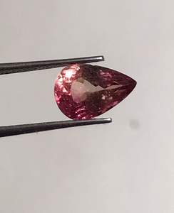 ลูกแพร์ทัวร์มาลีนสีชมพูอมส้มธรรมชาติตัดอัญมณีหลวม - Product Image 2