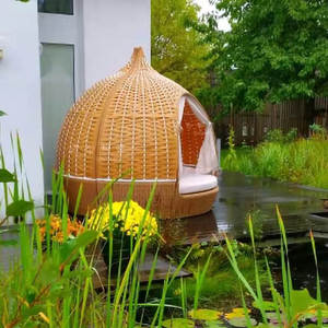 Cage à oiseaux en rotin canapé-lit canapé d'extérieur lit de jour Cage Style oeuf loisirs chaise Style moderne extérieur cage à oiseaux canapé - Product Image 4