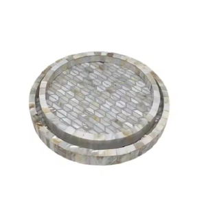 Vente en gros de plateaux en bois de qualité de luxe avec nacre pour servir la table à manger - Product Image 1