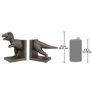 Sujetalibros de metal de dinosaurio de latón AK en juego de acabado antiguo de 2 piezas estándar para decoración de interiores de mesa - Product Image 3