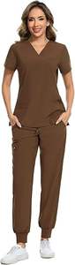 Ensembles d'uniformes d'infirmières pour femmes Ensemble de gommages Uniformes d'infirmière pour hôpital Médecin Top Pantalon avec plusieurs poches - Product Image 5
