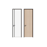 Portes en bois d'aluminium de luxe pour l'intérieur Élégant sécurisé pour salle de bain Hôtel Cuisine Alliage d'aluminium durable avec surface finie