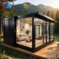 Maison conteneur extensible, maison préfabriquée modulaire pour jardin et logement familial