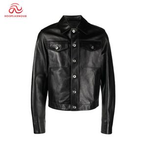 Blouson aviateur unisexe en cuir véritable avec broderie, respirant et imperméable, style moto et motard personnalisé pour l'extérieur - Product Image 1