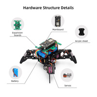 Kit de robot inteligente cuadrúpedo de cuatro patas Tscinbuny Spider para programación Arduino