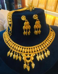 Conjunto de Joyería Vintage de Dubái en Oro de 24K, Broches Clásicos de Perlas y Flores, Aretes, Collar, Regalo de Aniversario con Diamantes, Material de Cobre - Product Image 3