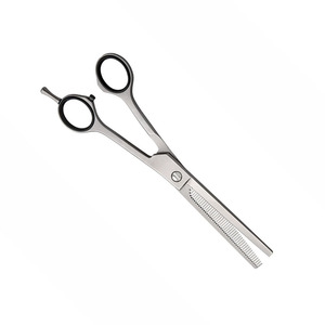 กรรไกรหย่อนผมเกรดสูงทรายเสร็จสิ้นสแตนเลสบางเฉือนกรรไกรตัดแต่งทรงผมด้วยส่วนที่เหลือของนิ้ว - Product Image 2