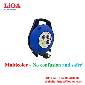 LiOA Nueva generación Portátil 10m Enchufe de extensión azul 4 salidas 15A Tipo de regla - Product Image 6