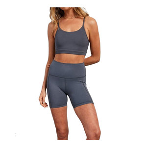 Conjuntos de sujetador y pantalones cortos de gimnasio de alta calidad 2025 conjuntos de entrenamiento de desgaste activo de alta calidad para mujeres - Product Image 6