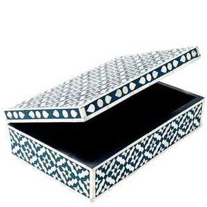 Caja con incrustaciones de hueso de madera con BLULU y accesorios de diseño blanco, joyero de almacenamiento, nuevo diseño de lujo, Vintage, venta al por mayor 2025 - Product Image 3