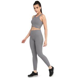Women's Fashionable New Design Breathable Sports <b>Bra</b> Leggings Set Gym Running Training Yoga Plus Size Decorated with Pattern - Product Image 1