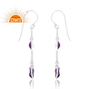 Pendiente colgante de piedras preciosas de amatista Natural de Plata de Ley 925, joyería personalizada para mujer, regalo para ella - Product Image 4