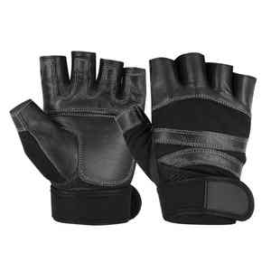 Wholesale Latest Collection Leather Half Finger Breathable Adjustable Strap Lightweight Unisex Weightlifting Gloves <b>Top</b> Trending - Product Image 4