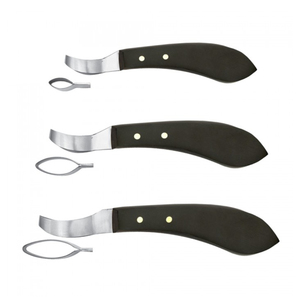 Cuchillo de pezuña Mango de madera Bordes afilados dobles Herradores de calidad superior Cuchillos de pezuña para caballos Ganado Vaca Animales - Product Image 4