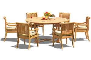 เก้าอี้ไม้สักกลางแจ้งทันสมัยสไตล์โมเดิร์นสำหรับเฟอร์นิเจอร์ชุดรับประทานอาหาร - Product Image 3