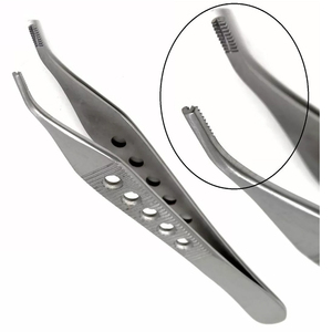 คีมคีบ Adson สำหรับฟันฟัน9x9แบบโค้ง4 75นิ้วคีมหนีบเหล็ก - Product Image 5