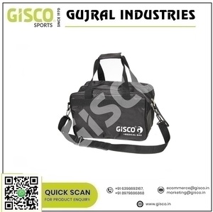 GISCO Sac médical fonctionnel en nylon noir de haute qualité Séparateurs internes réglables Bandoulière en option Poche latérale pour - Product Image 2