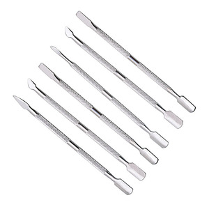 Kim loại lớp biểu bì Pusher với cạnh thẳng Cutter mũi tên điểm Nail công cụ cho móng tay móng chân và móng tay ứng dụng - Product Image 4