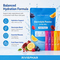 Poudre Énergisante Électrolytique Végane Sans OGM Saveur Framboise Bleue Sans Sucre Sans OGM 10g Protéines Pour Adultes