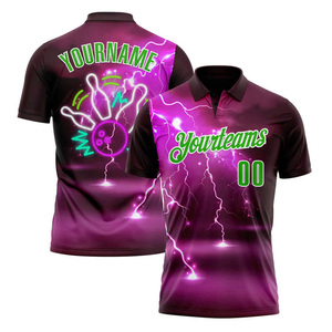 Camiseta Deportiva Polo Sublimada 100% Poliéster de Secado Rápido para Hombre, Camisetas con Cuello, Nombre de Equipo Personalizado, Camisetas de Fútbol - Product Image 4