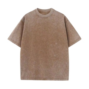 T-shirt Col Rond Oversize 100% Coton Tricoté Épais Personnalisable avec Votre Logo pour Lavage Acide Respirant Séchage Rapide 2026 - Product Image 6