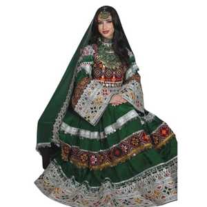 Haute qualité moderne femmes afghan dentelle fleurs genou longueur robe trapèze pour mariage fête 100% Polyester expédition rapide 2025 - Product Image 1