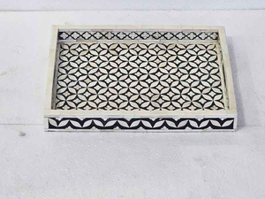 Bandeja de Servicio Ecológica para el Hogar con Platos y Vajilla con Incrustaciones de Hueso para una Presentación Elegante de la Mesa, Ideal para Regalos - Product Image 3