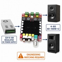 TDA7498 14-34V D Sınıfı 2x100W Stereo Amplifikatör Kartı Ev Sinema Ses Sistemi Toptan OEM Hoparlör Üreticisi Montajcı