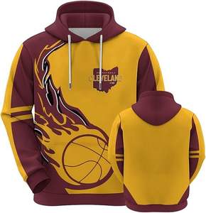 Custom Basketball Team <b>Hoodie</b> Full Print Streetwear Pullover | <b>Orange</b> & Blue Sports Fan Teamwear | Personal Logo & Name Print - Product Image 4