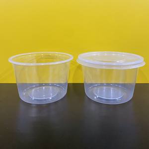 Contenedores desechables para llevar de fábrica superior de gama alta 350 500 550 600ml de forma redonda PP de plástico para alimentos con tapas de bajo precio - Product Image 2