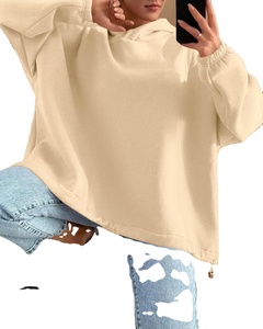 Conjunto de Sudadera Corta para Mujer al por Mayor, Sudadera con Capucha Oversize con Logo Personalizado, Sudaderas de Algodón, Chándal de Dos Piezas - Product Image 2