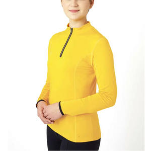 Protección UV de alta calidad para montar a caballo, carreras, espectáculo, camisa de manga larga, equitación ecuestre, media cremallera, camiseta superior para montar a caballo - Product Image 5