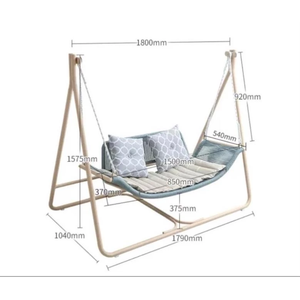 Columpio Metálico Moderno y Elegante para Exteriores, con Cojín No Impermeable, para Apartamento, Hotel, Hospital, Sala de Estar, Parque, Asiento para 2 Personas - Duy Phat - Product Image 5
