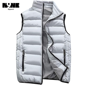 Toile de veste bouffante à col montant formel d'automne avec impression bouffante brodée fermeture à glissière courte longueur Service OEM - Product Image 5