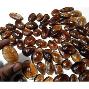 Cuarzo Champán Natural al por Mayor, Pulido por Ambos Lados, Tamaños Variados, Cabujón Suelto para Joyería, Cuarzo Champán de Formas Mixtas, Piedra Preciosa - Product Image 5