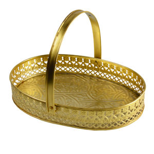 Panier décoratif artisanal de luxe pour fruits, bonbons, cadeaux, finition machine, idéal pour les bouquets - Product Image 4