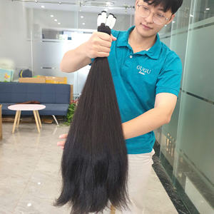 Accessoires de cheveux humains de couleur noire en gros mélangés cheveux humains vierges bruts non transformés en vrac pour femmes noires - Product Image 6