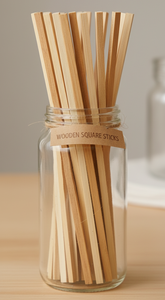 ไม้ไผ่สี่เหลี่ยมสำหรับทำไอศกรีมแท่ง ไม้ไอติมเกรดอาหาร ไม้ก้านไอศกรีมสำหรับงานฝีมือ DIY ไม้สี่เหลี่ยมเนียนไร้เศษ - Product Image 2