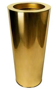 Jarrón de Metal de Latón Premium, Diseño Simple, Acabado Dorado, Elegante, Duradero, Multiusos para Decoración del Hogar y Eventos, de la India - Product Image 5