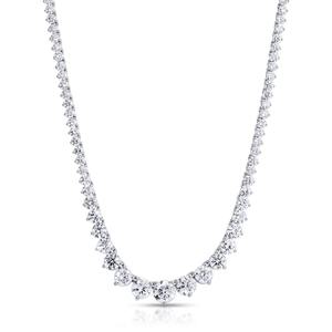 Collier tennis en diamant rond brillant de taille brillant cultivé en laboratoire de luxe, or blanc 18 carats, 14,40 carats, IGI DEF VVS2, élégant pour femmes, TARANG DIAMOND - Product Image 2