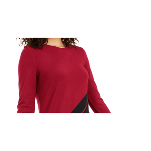 Tunica Asimmetrica a Righe Rossa da Donna Alfani - Taglie Petite e Medium - Top Casual - Product Image 2