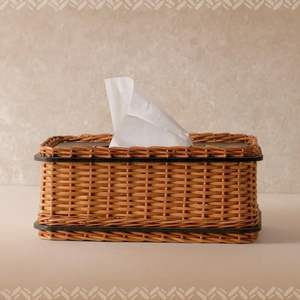 Caja de pañuelos de ratán Eco Chic diseñada para una vida sostenible que ofrece belleza natural junto con practicidad funcional - Product Image 5