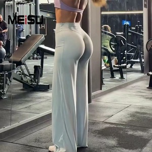 Pantalones de Yoga de Cintura Alta para Mujer con Logotipo Personalizado - Talla Grande, Pierna Ancha, Leggings con Corte Acampanado Extendido - Product Image 1